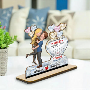 Annoying Each Other & Still Going Strong Crystal Heart - Personalized Wooden Plaque - Valentine's Day Gift, Anniversary Gift For Couple