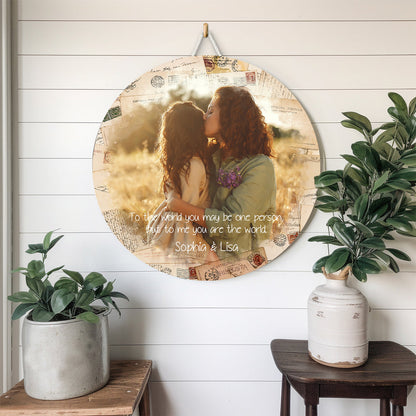 Mom To Us You Are The World - Personalized Wood Sign - Gift For Mom, Mother's Day Gift