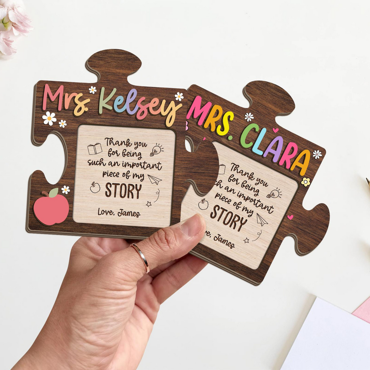 Personalized Teacher Gifts, Teacher Sticky Note Holder, Teacher Appreciation Gifts, Thank You Gifts For Teacher, Elementary Teacher Gift