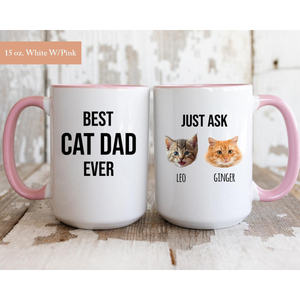 Personalized Cat Dad Mug, Gift For Cat Dad, Cat Dad Cup, Best Cat Dad Every Coffee Mug