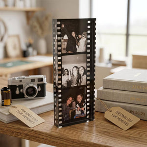 Film Roll Acrylic Photo Block, Personalized Friend Keepsake, Friendship Memory Gift
