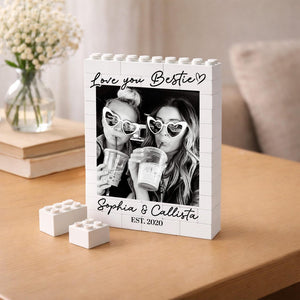Personalized Besties Photo Building Block, Best Friends Sister Birthday Gift, Friendship Puzzle Gift for Her, Bridesmaid Proposal Keepsake