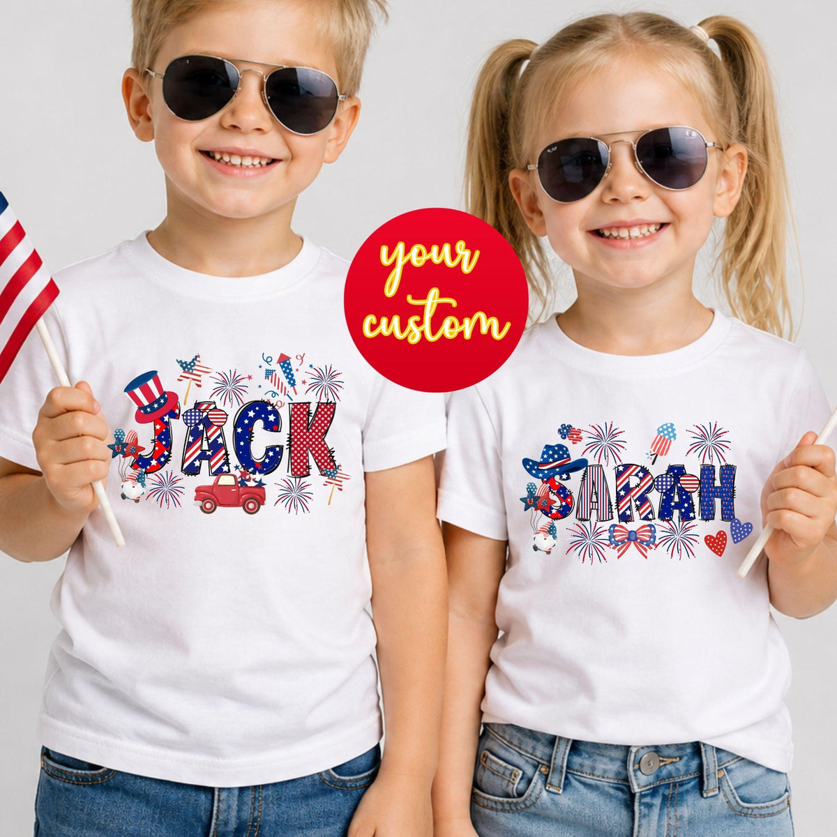 Personalized 4th Of July Shirt, Family Shirt, Celebration Shirt, USA Shirt, Patriotic Family Tees, Custom Name Tee, Custom Name Toddler Youth Tee