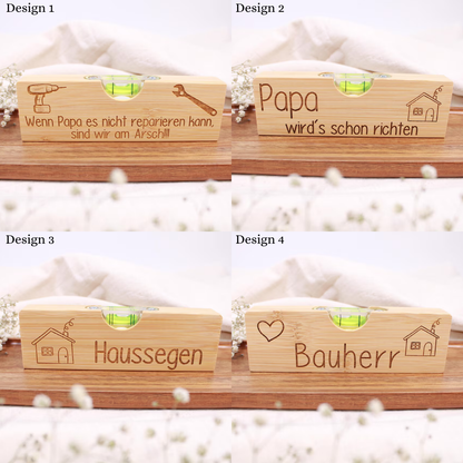 Father's Day gift for Dad Personalized wooden spirit level with engraving | Kids' gift for Dad, Father's Day gift