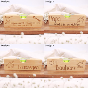 Father's Day gift for Dad Personalized wooden spirit level with engraving | Kids' gift for Dad, Father's Day gift