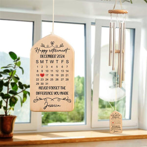 Custom Retirement Gifts for Men and Women Wind Chime, Never Forget the Difference You Made Appreciation, Gift for Coworker Keepsake