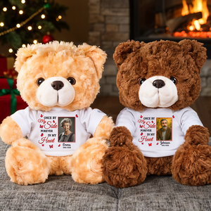 Once By My Side Forever In My Heart Memorial Sympathy Remembrance - Personalized Teddy Bear