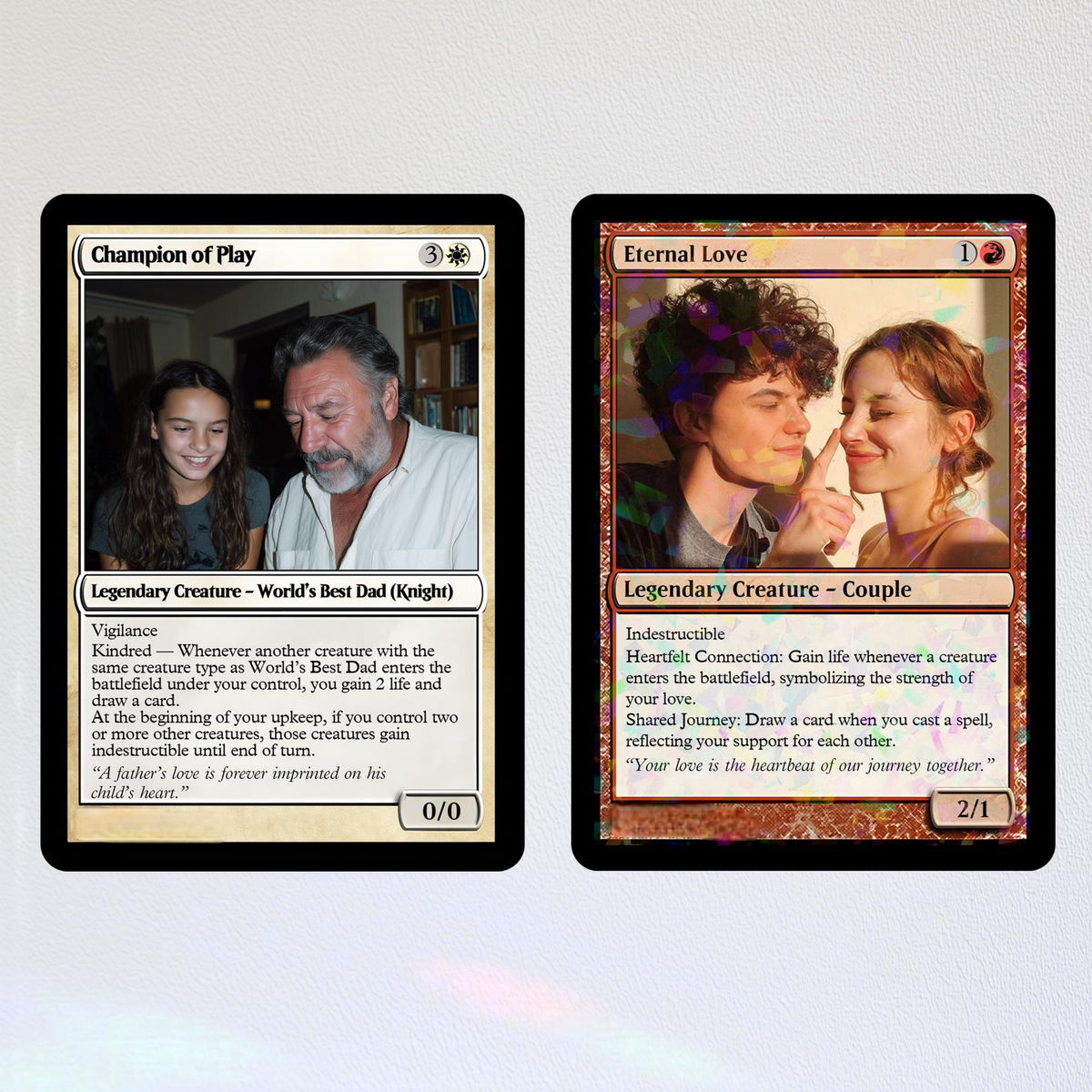 Custom MTG Style Father's Day Magic Card Personalized with your Photo,Trading Card: Personalized Anniversary, Wedding, Pet Gift