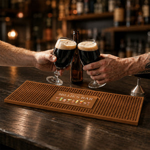 Home Bar Pub Accessories Art,Rubber Bartender Mat - Personalized Bar Mat