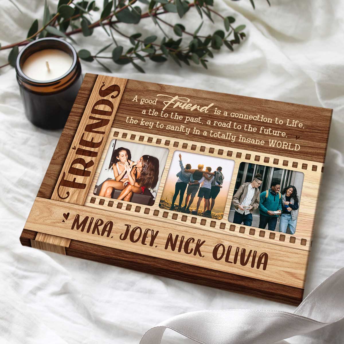 Personalised Presents for Best Friends, Best Friend Gifts, Best Friend Custom Photo Canvas Print