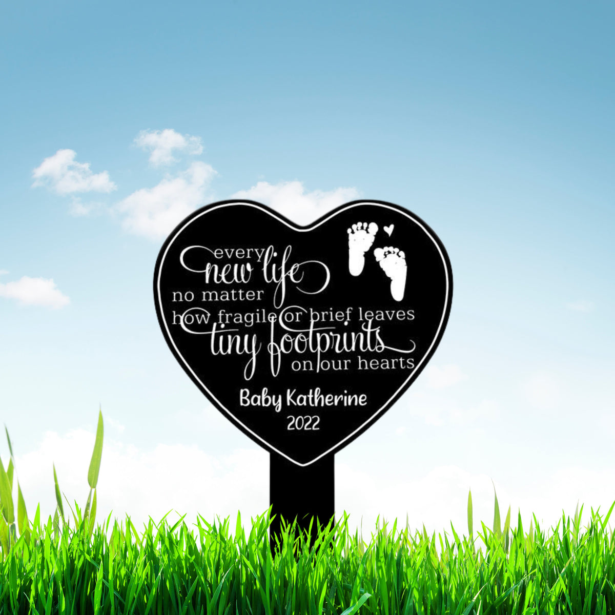 Baby Grave Maker Personalized, Baby Memorial Plaque, Miscarriage Gifts, Temporary Grave Stone, Pregnancy Loss Gifts, Baby Remembrance Stake