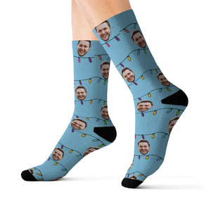 Custom Christmas Socks, Personalized Holiday Face Socks, Face On Socks, Socks for men women, Christmas Gift