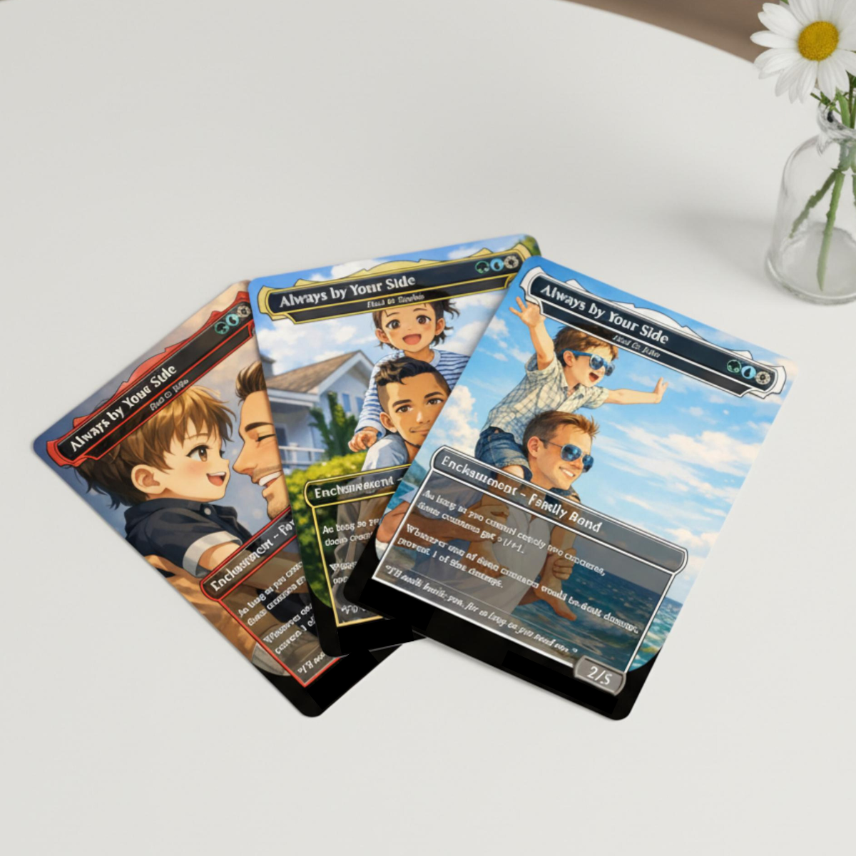 Custom Dad and Kids MTG Style Card, Personalized Father s Day Gift, Fantasy Trading Card with Photo, Unique Gift for Dad