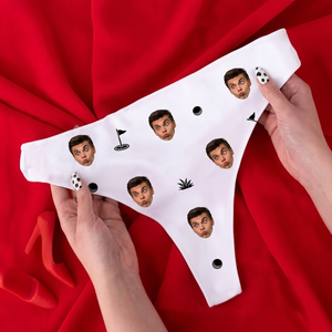 The Luckiest Golfer In The World - Custom Photo Women Briefs - Personalized Anniversary Wedding Gifts For Husband And Wife, Him And Her -