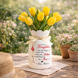 Mother Daughter Gift, To My Daughter Ceramic Flower Vase, The Only Thing Better Than Being Your Mother, Daughter Gift from Mom, New Mom Gift