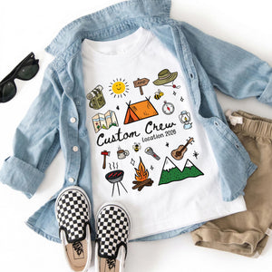 Custom Camping Crew 2026 Shirt, Matching Cousin Crew Camp T-shirt, Kids Summer Camp Shirt, Camper Sweatshirt, Camp Birthday Boy Sweater