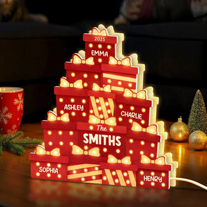 Christmas Family Gifts Box - Personalized Light Box - Gift For Family, Christmas Home Decoration