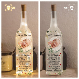 Mommy I Really Love You - Personalized Photo Bottle Lamp - Gift For New Mom