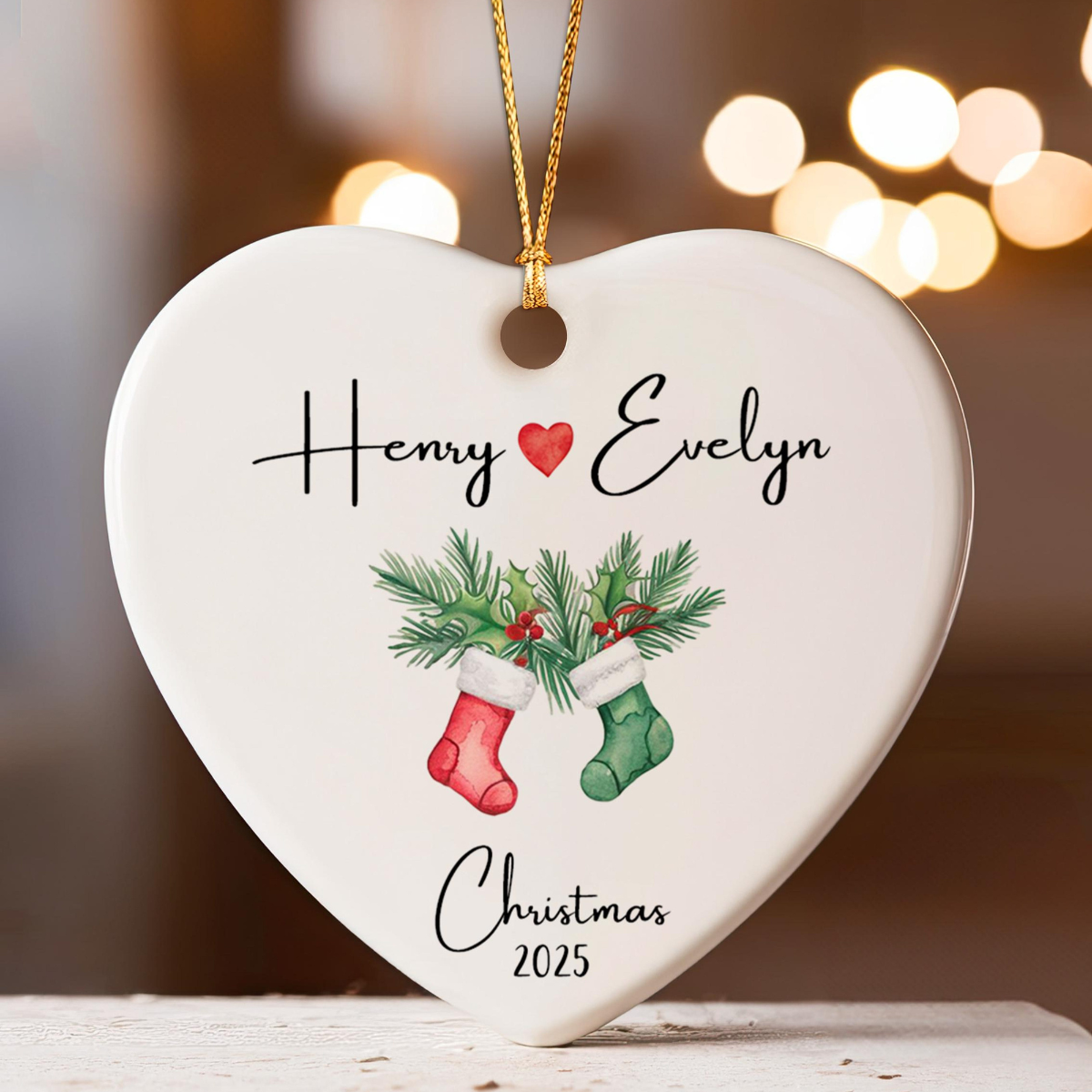 Personalized Couple Christmas Ornament 2025, Couple Ornament, Together Ornament, New Couple Keepsake, Christmas Gift For Couple