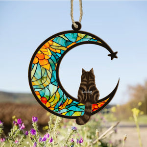 Memorial Cat Sympathy Gift For Cat Lovers, Personalized Suncatcher, Cat Loss Gift, Cat Remembrance Gift