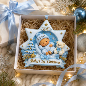 Born For Christmas Magic - New Mom New Born Ornament - Real 3D Raised Ornament