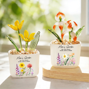 Grandma's Garden Personalized Glass Everlasting Flowers