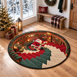 Custom Quilted Round Mat - Personalized Christmas Birthday Gifts For Mom, Dad, Brother, Sister - Merry Moments All Season