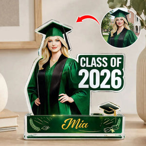 Graduation Acrylic Block, Personalized Photo Grad Gift 2026
