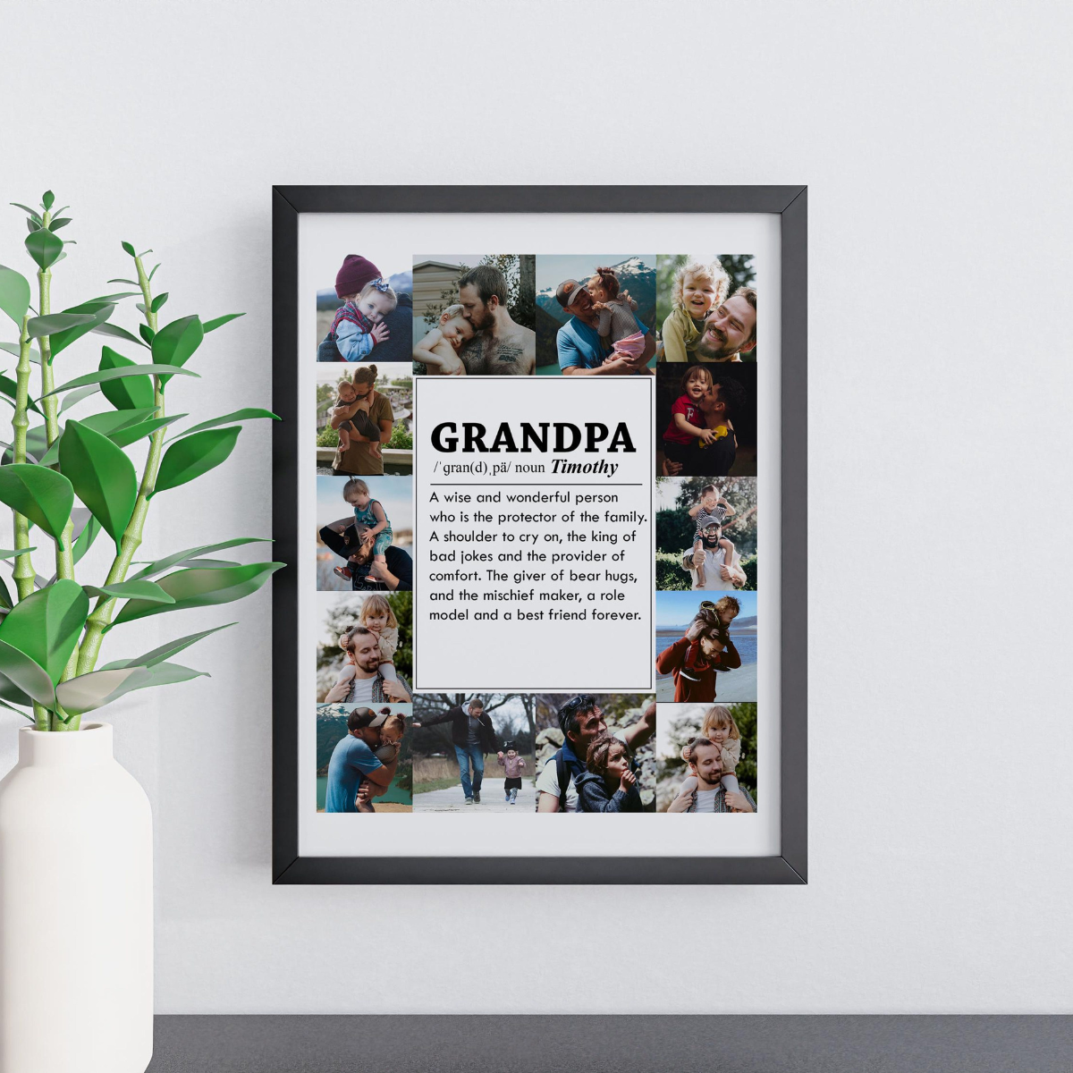 Grandpa Photo Collage, Personalized Grandpa, Gramps Photo Prints, Gramps Photo Collage, Fathers Gift, Gifts for Him, Gift Idea for Grandpa