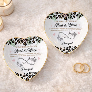 Aunt And Niece Forever Bond, Personalized Custom Jewelry Dish, Gift For Aunt, Mother's Day Gift