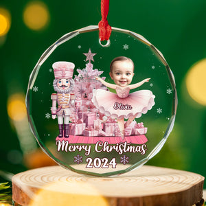 Ballerina Girl 1st Christmas - Personalized Crystal Ornament - Christmas Gift For Kids