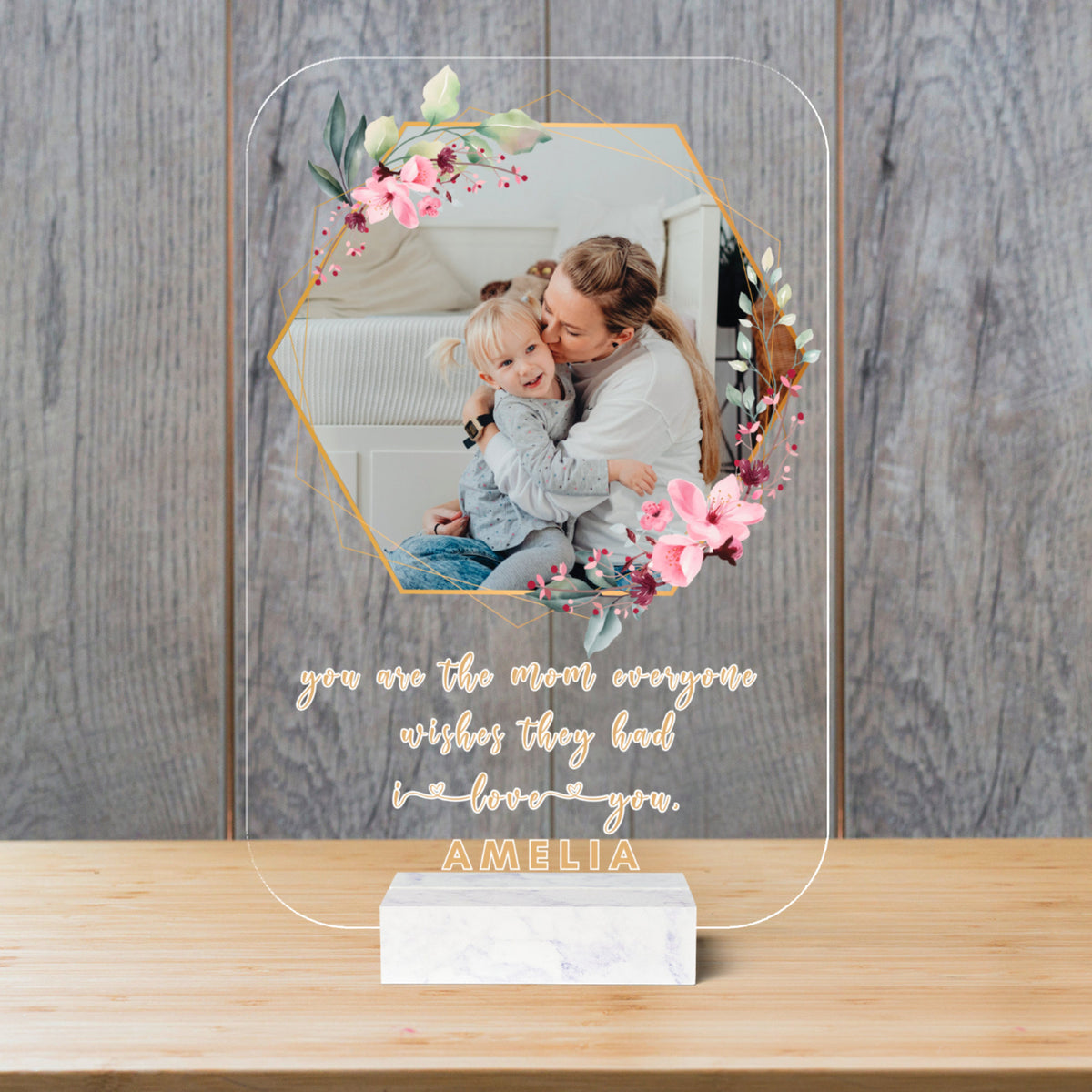 You Are The Mom Everyone Wishes They Had - Personalized 3D LED Light Wooden Base - Gift For Mom, Mother's Day, Birthday Gift