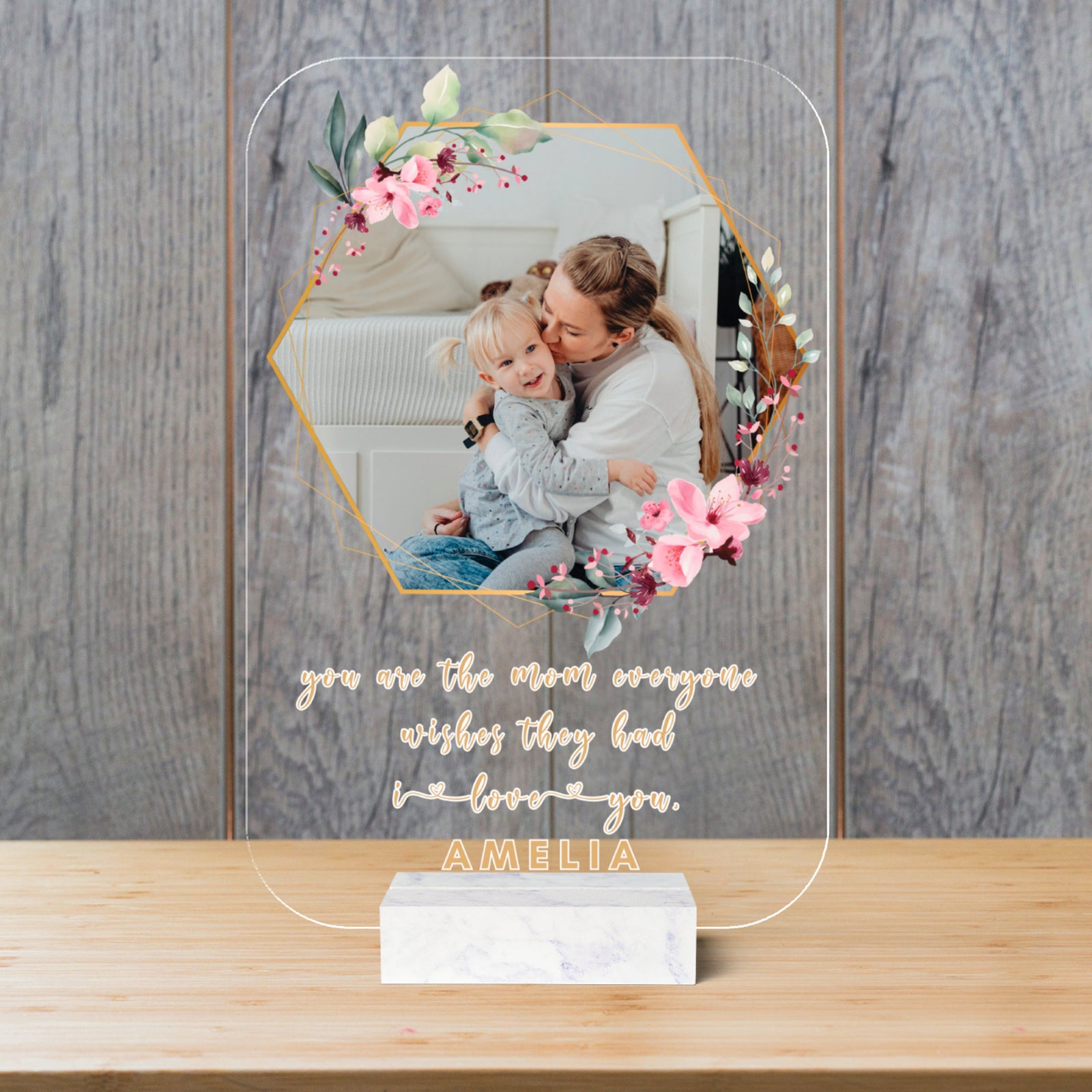 You Are The Mom Everyone Wishes They Had - Personalized 3D LED Light Wooden Base - Gift For Mom, Mother's Day, Birthday Gift