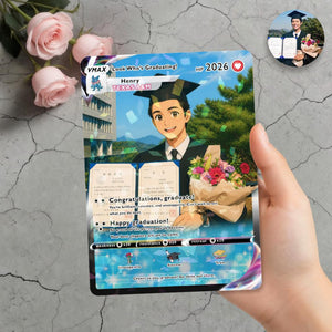Custom Graduation PKM Card, Graduate Gift, Class of 2026, Personalized Photo Card, Graduation Keepsake Trading Card