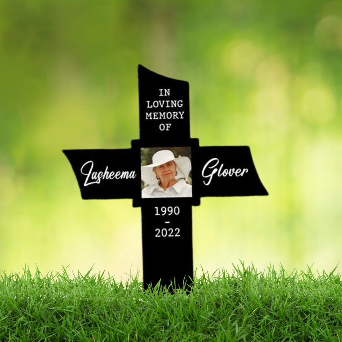 Photo Grave Marker Personalized, Cross Grave Marker, In Loving Memory, Photo Grave Marker, Outdoor Memorial Plaque, Sympathy Plaque
