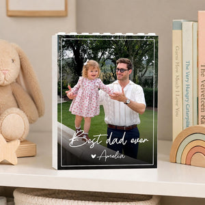 Personalized Dad Photo Building Blocks, Fathers Day Gift for Dad, Custom Photo Building Block, Bricks Puzzle Gift for Husband, New Dad Gift