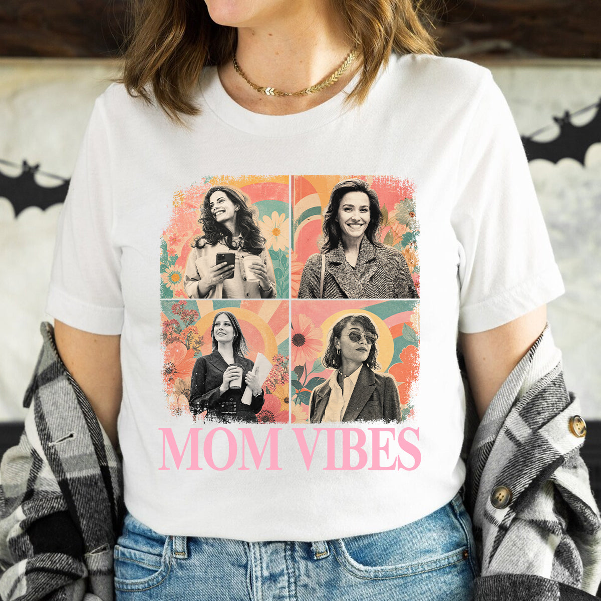 Mom Vibe Custom Photo - Personalized T-Shirt
