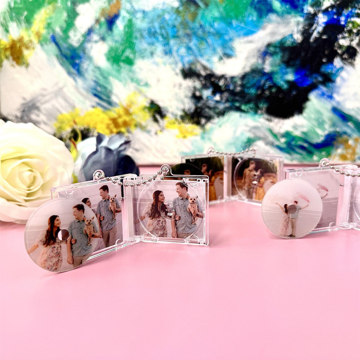 NFC Custom Mini Album CD Keychain, Personalized Music Gift, Music Lover Keychain CD Album