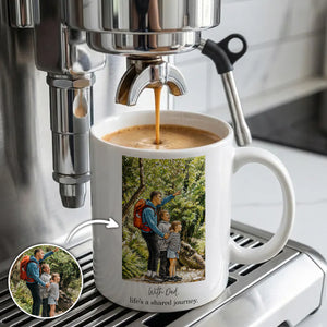 Custom Dad Portrait Photo Gifts, Personalised Daddy Mug