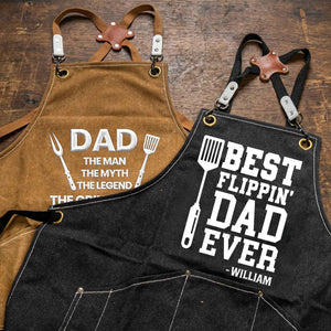 The Grillfather: The Man The Myth The Legend - Personalized Apron for Dad, Grandpa