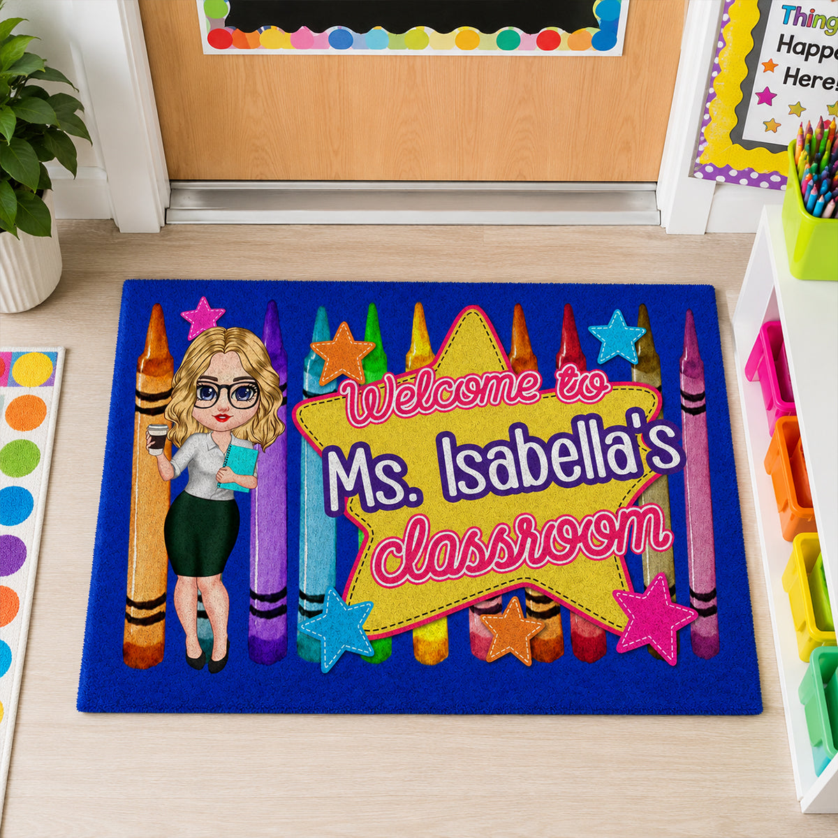 Welcome to My Classroom - Personalized Doormat - Back to School Decor, Gift for Teacher