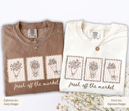 Fresh Off The Market Bachelorette Shirt, Floral Bridal Party Tee, Farmers Market Bride Gift, Flower Themed Bridal Party Tee, Bride To Be Gift