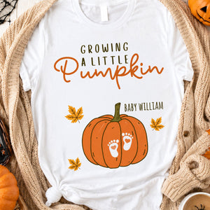Growing A Little Pumpkin - Personalized Shirt - Fall Season Gift For Wife, Daughter 3a09abe2-8d0e-4d4d-9881-85464463257b-3.jpg