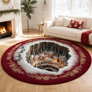 Christmas Winter Village 3D Round Rug, Snowy Mountain Town Vortex Optical Illusion Floor Mat, Non Slip Xmas Home Decor, Christmas Gift 3a0ce8df-cfd5-43cc-ac3a-8561a857ed0c-dddsdgf-1-1-.jpg