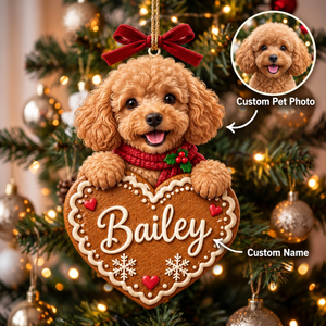 Personalized Dog Christmas Ornament – Custom Pet Photo & Name, 3D Relief Gingerbread Heart Ornament, Christmas Gift for Dog Lovers 3a39c622-ae6a-4018-9ba1-bdcb4d60cd44-Bailey-Poodle-Gingerbread-Christmas-Ornament.png