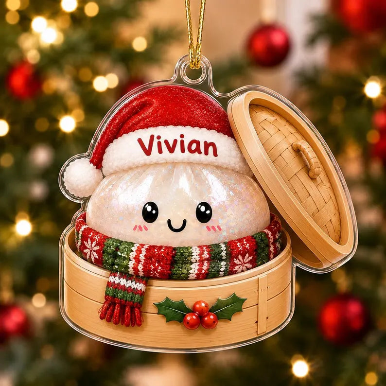 Personalized Squishy Dumpling Christmas Ornament 2D Flat Acrylic - Cute Food Christmas Decor, Christmas Holiday Gift 3a3ba2f2-c73d-4268-8bc8-31f4db773edf-il_794xN.8518627045_6igx-1-.webp