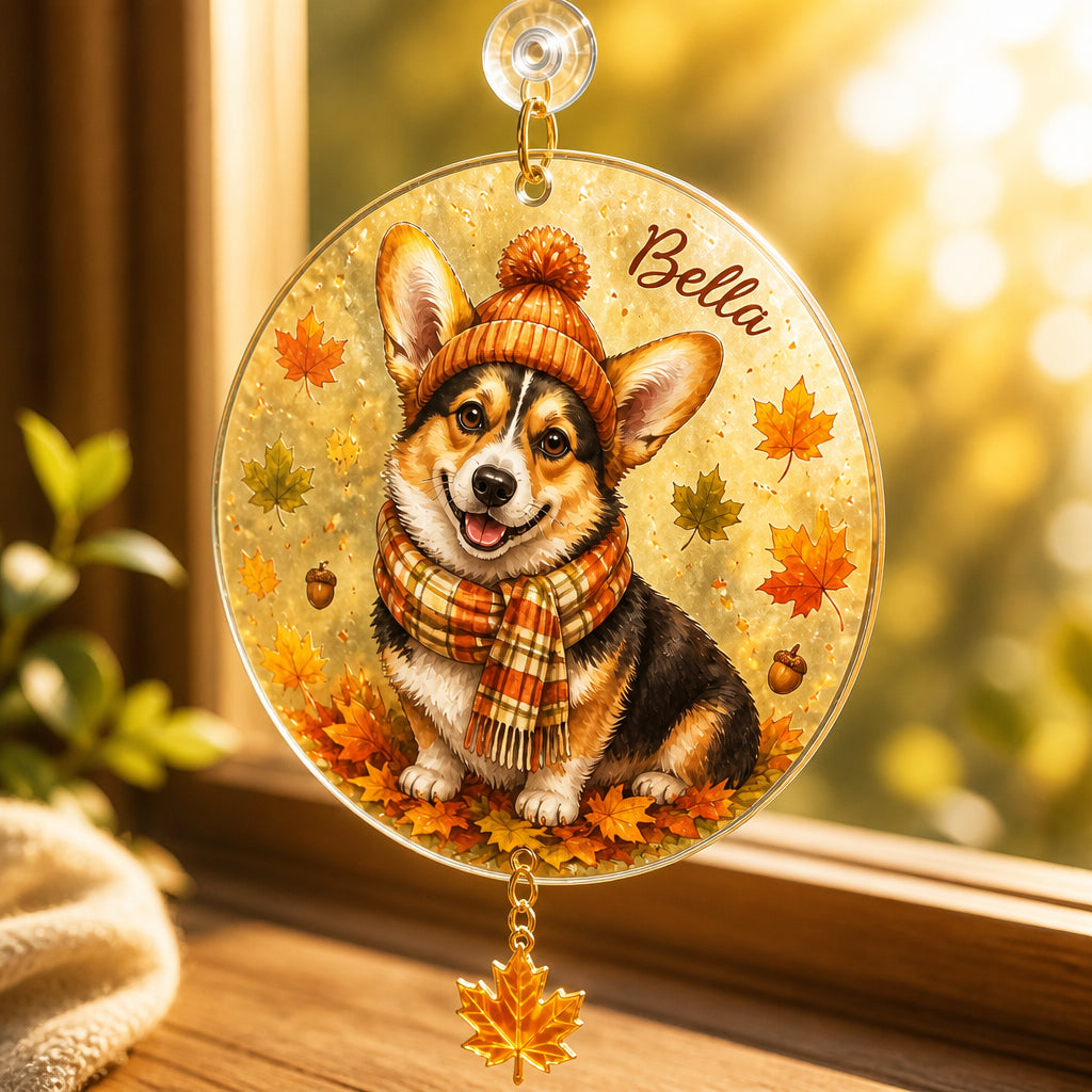 Autumn Pet Portrait Campfire Mug - 1 Layered Suncatcher with Charm 3a3f5067-015f-41fd-8708-160569a3fc46.jpg