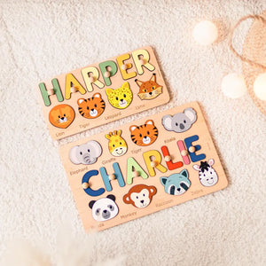 Animal Name Puzzle by Busy Puzzle | 1st Birthday, Baby Shower, Easter Gift | Girl and Boy | Custom and Personalized 3a57e56a-a5f2-4129-8033-744570d26355-FGHFH-3-.webp
