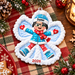 Snow Angel Cute Boy Girl Making - Personalized Christmas Ornament - Real 3D Raised Ornament 3a76f53f-80c7-41e0-82be-97ebf456b9d8-MOCKUP-4.png