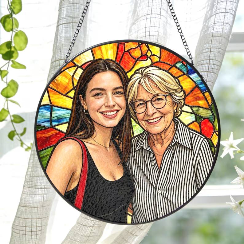 Custom Stained Glass Photo Suncatcher: Personalized Grandma Portrait Window Hanging, Mother's Day Gift, Family Keepsake 3a81d52e-ee0a-4c50-969d-29bc29027b02-frderr-1-.jpg